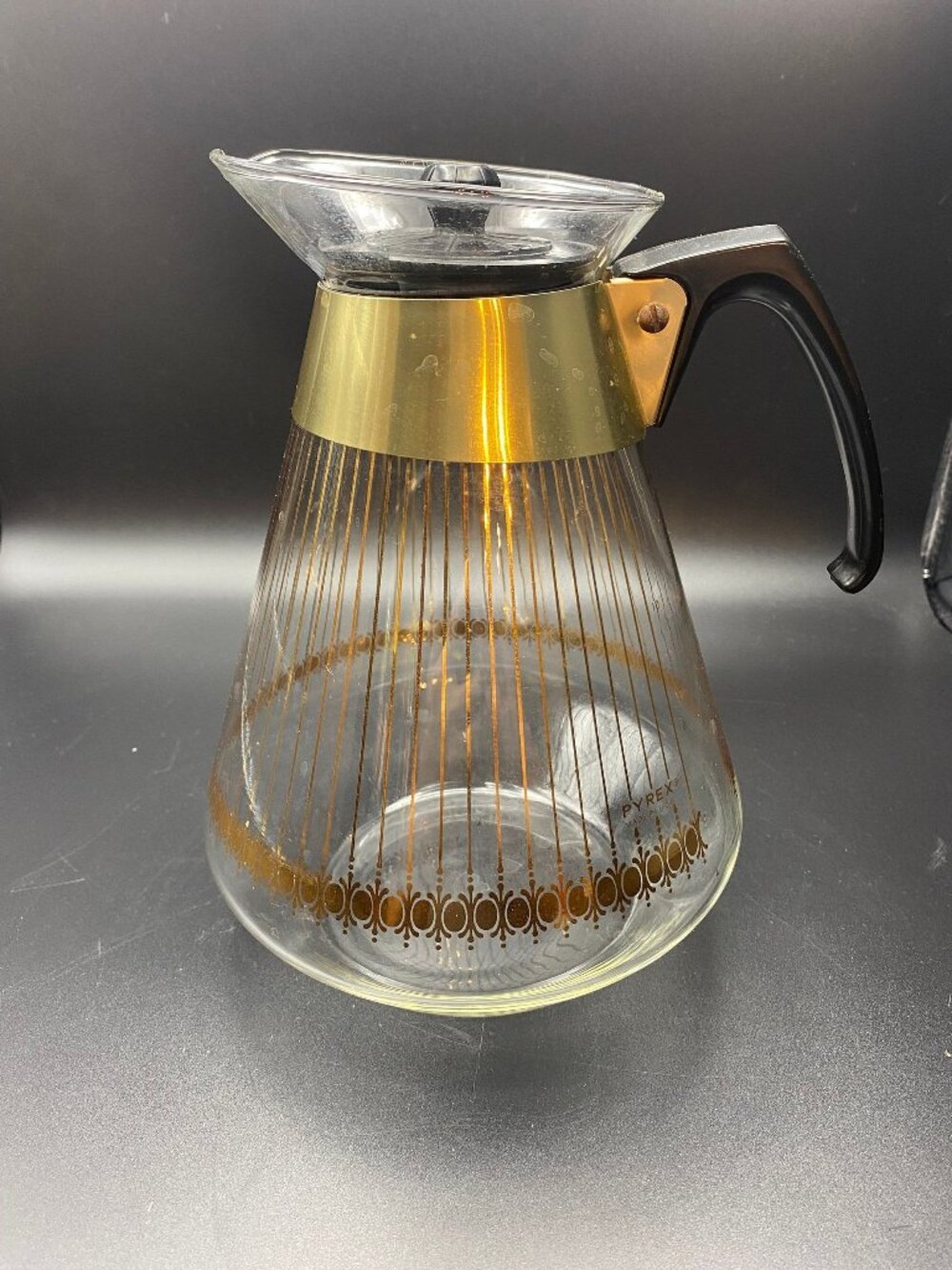 Pyrex Gold Stripe Coffee Carafe